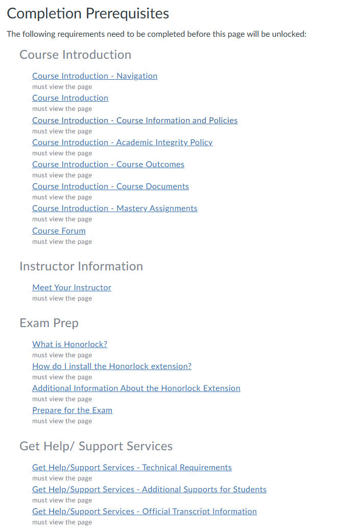 Module 1 Prerequisites