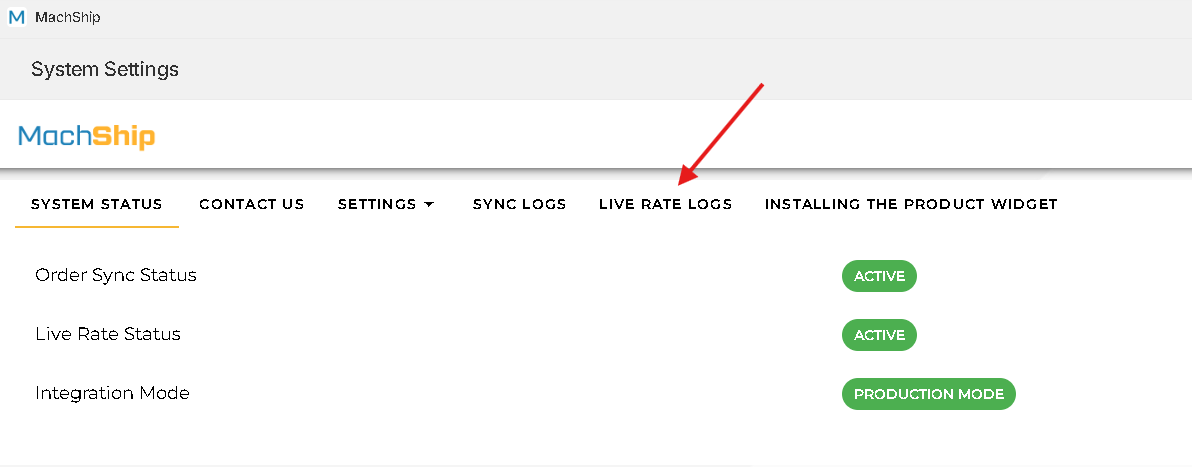 Live Rate Logs