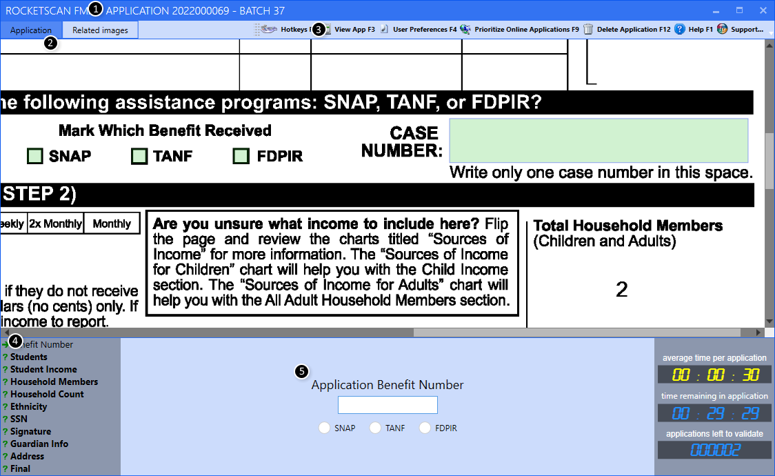 RocketSCAN Validation module interface.