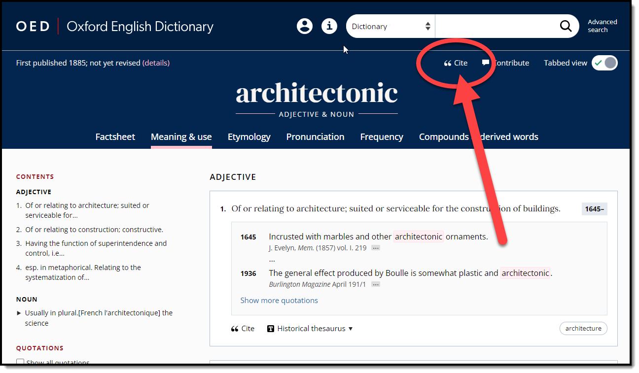 CLAA – "How To Properly Cite The Oxford English Dictionary"