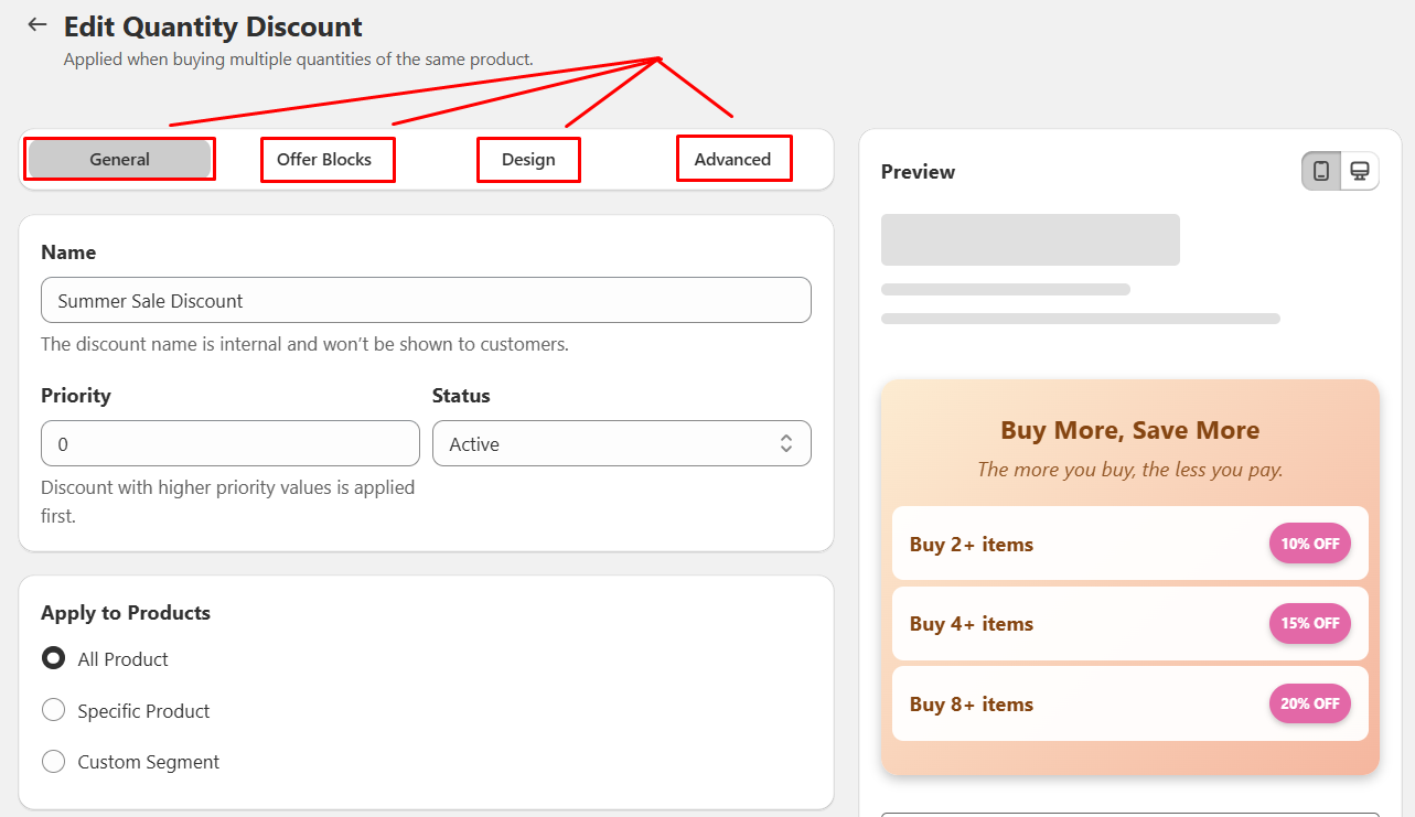 Edit Quantity Discount & Volume Discount