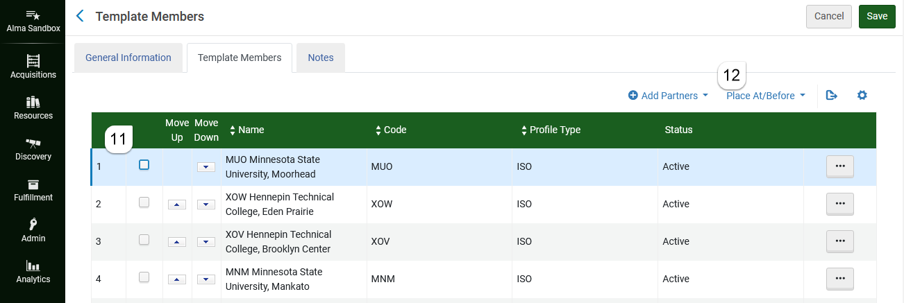 Change the location of a library on the rota