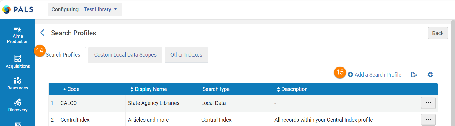 Add a search profile