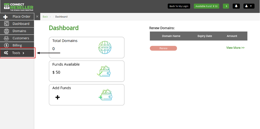 how-to-view-default-name-servers