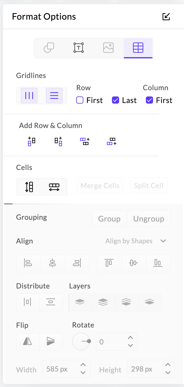 Table Format  tools 