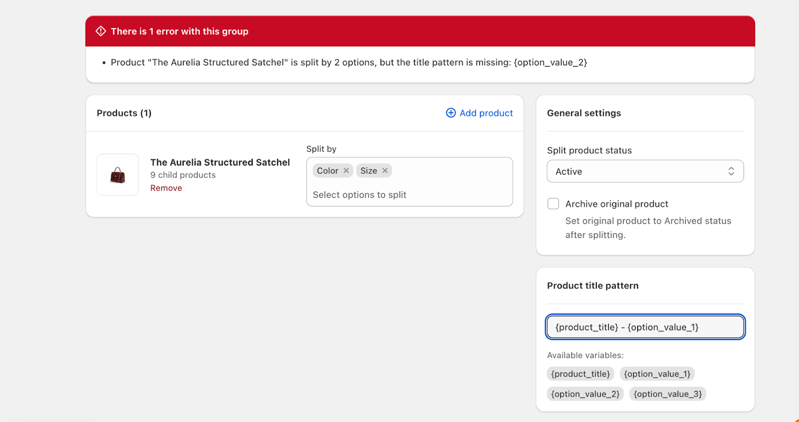 Match the Number of Options