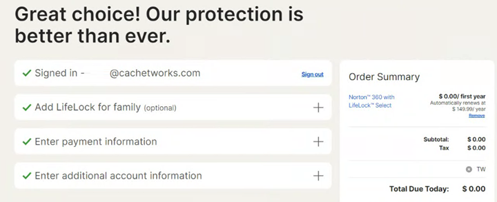 Norton LifeLock: Registration