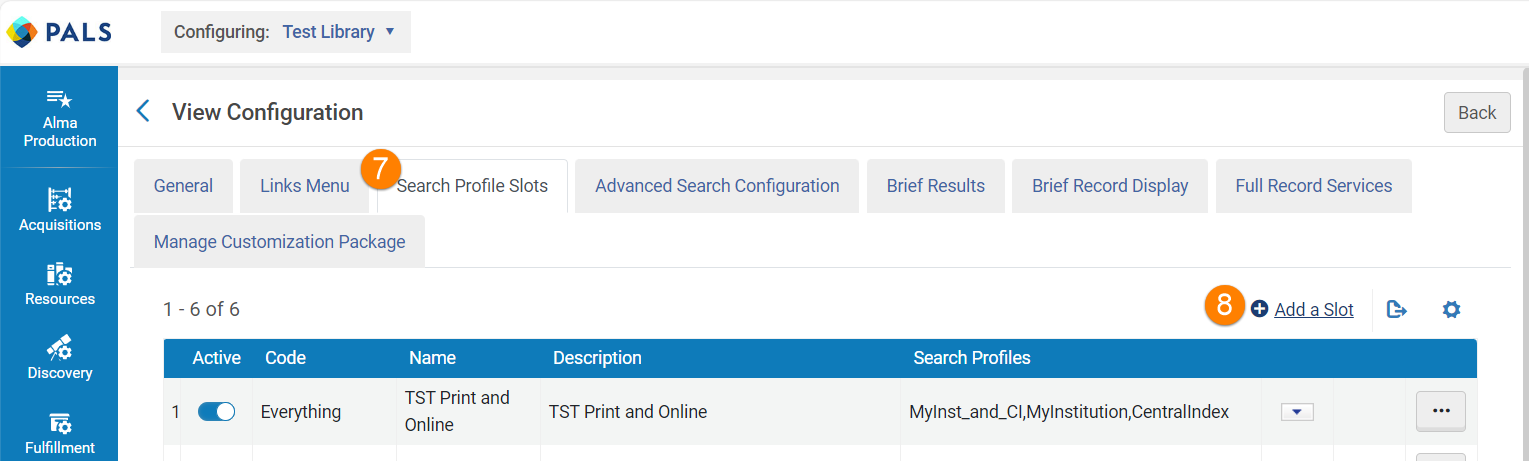 Modify view and add a search scope