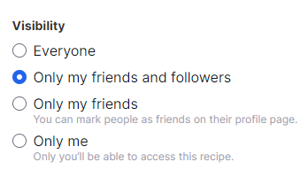 recipe visibility image