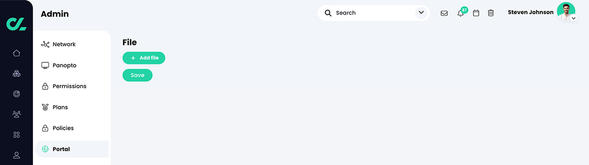 Admin, Portal, Custom CSS, File page