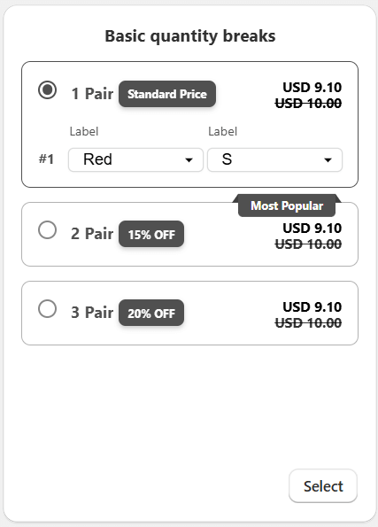 3, Basic Quantity Breaks