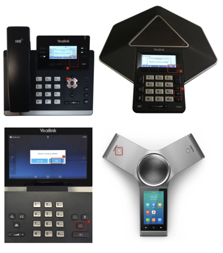 Factory Reset - Yealink phone