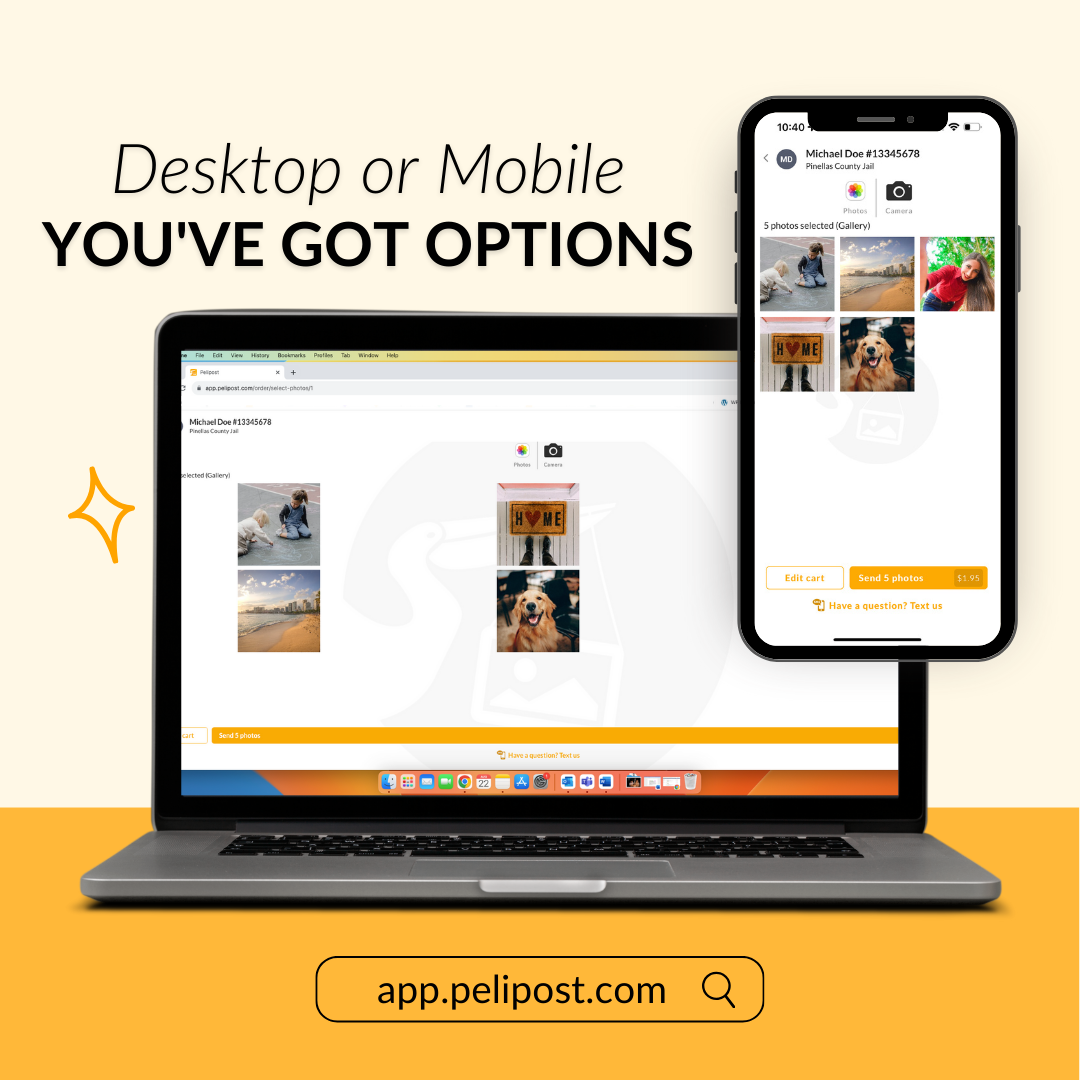 Pelipost app on mobile and desktop
