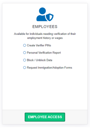 Employees option with Employee Access button
