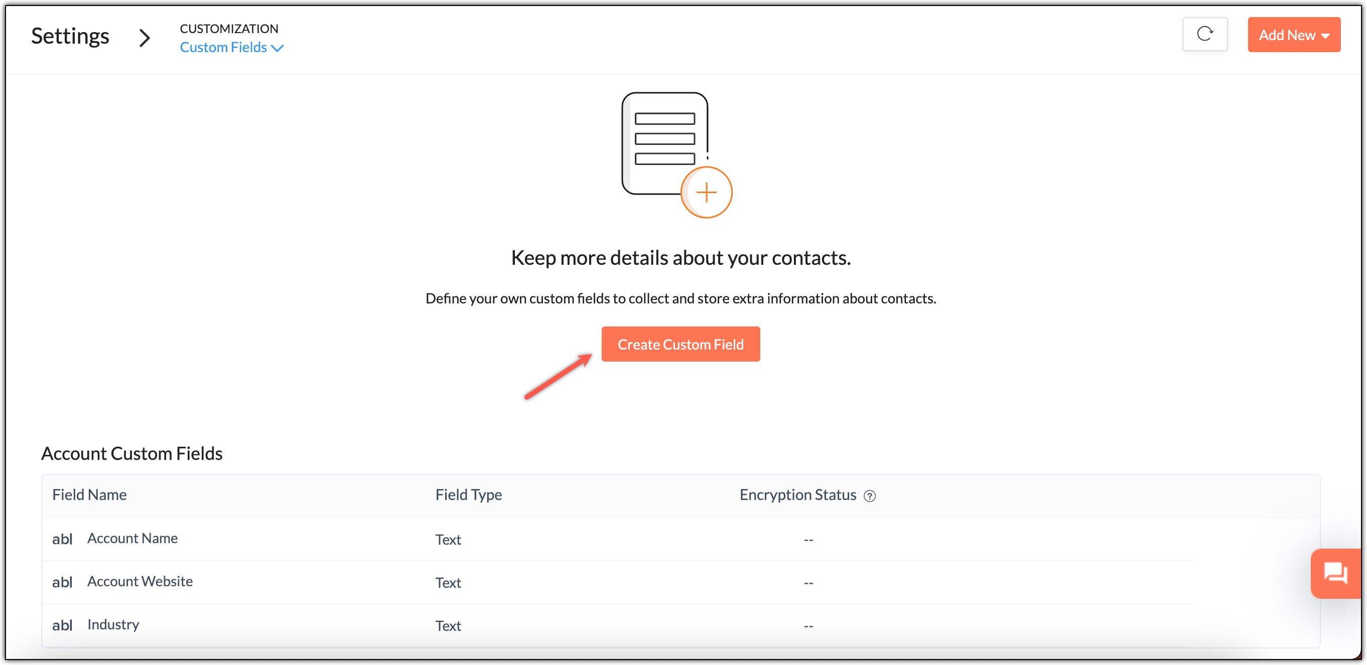 Create custom field