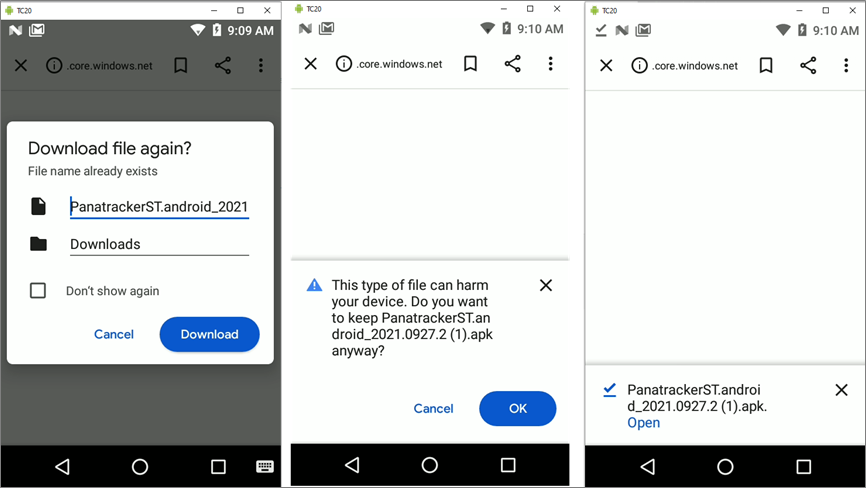 Download and open the APK