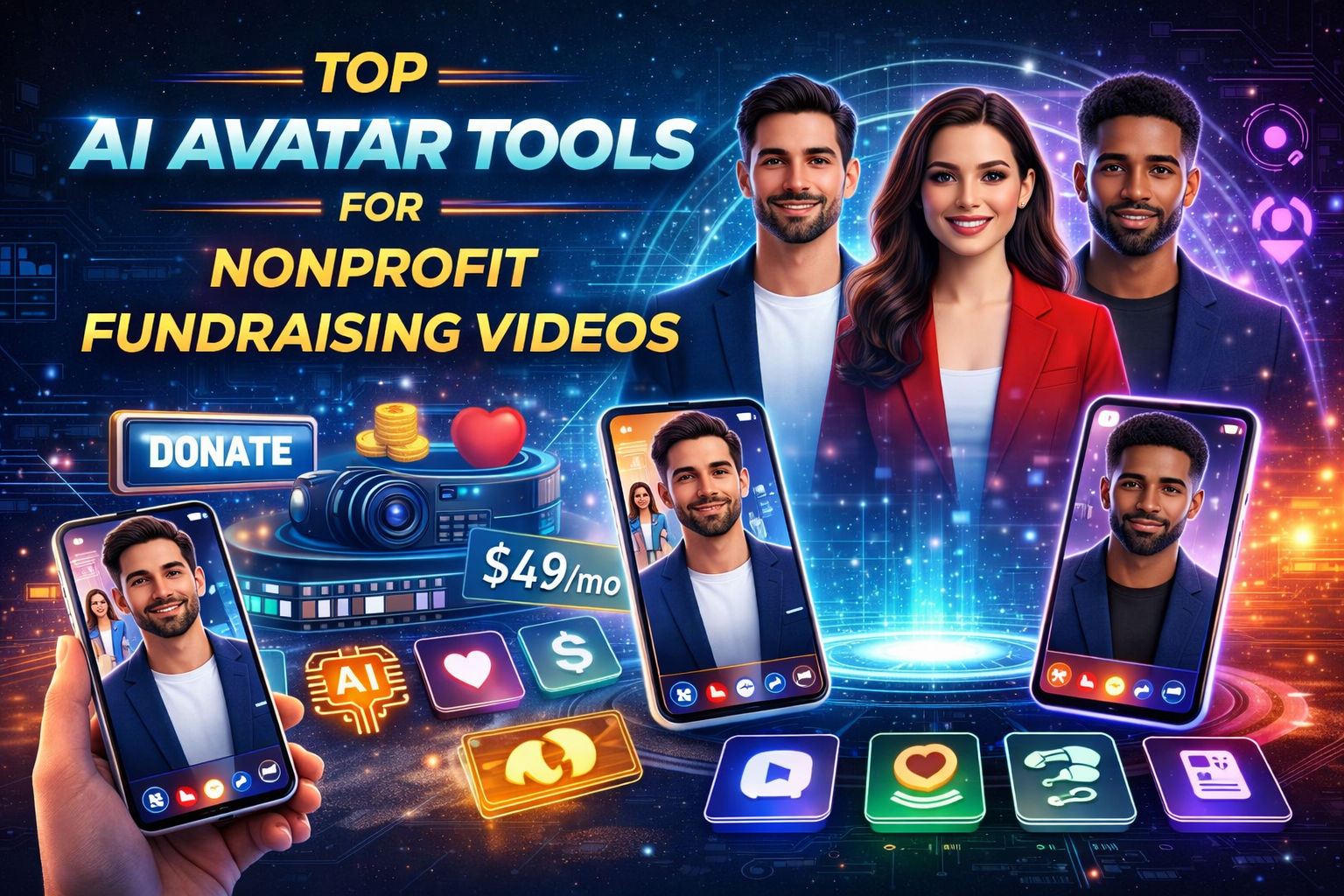 Top AI Avatar Tools for Nonprofit Fundraising Videos