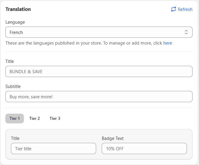 Edit Quantity Breaks offers - Advanced settings