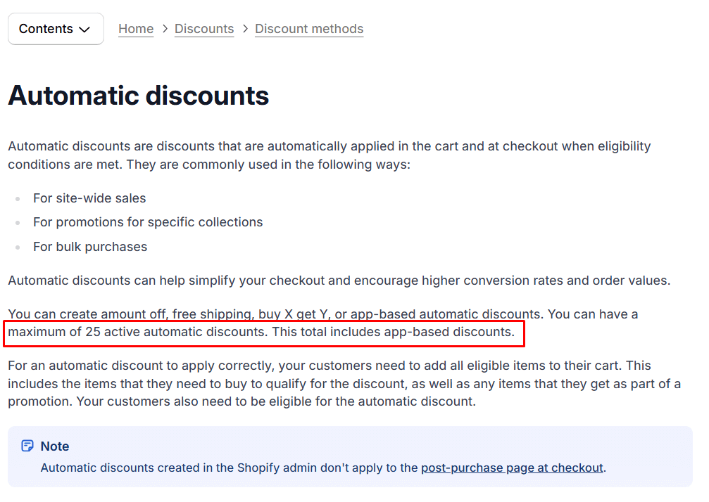 Shopify platform limit