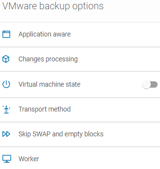 VMware backup options