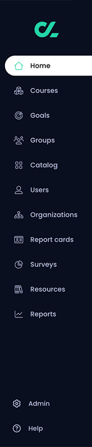 Primary navigation menu
