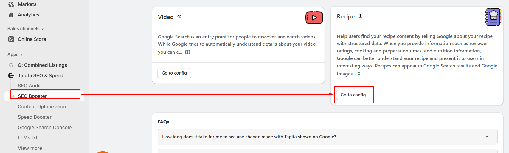 Recipe Schema Guide in Tapita SEO & Speed