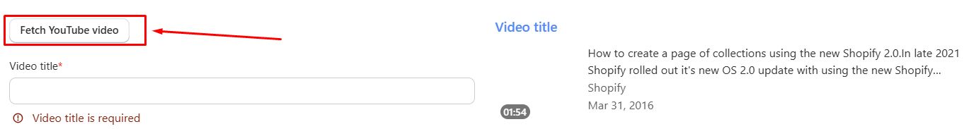 Video Schema Guide in Tapita SEO & Speed - Fetch video