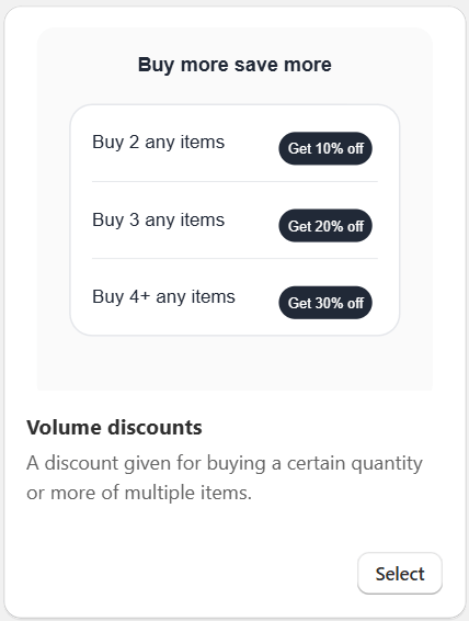 2, Volume Discount