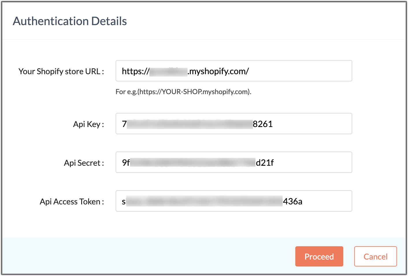 Shopify身份验证详细信息