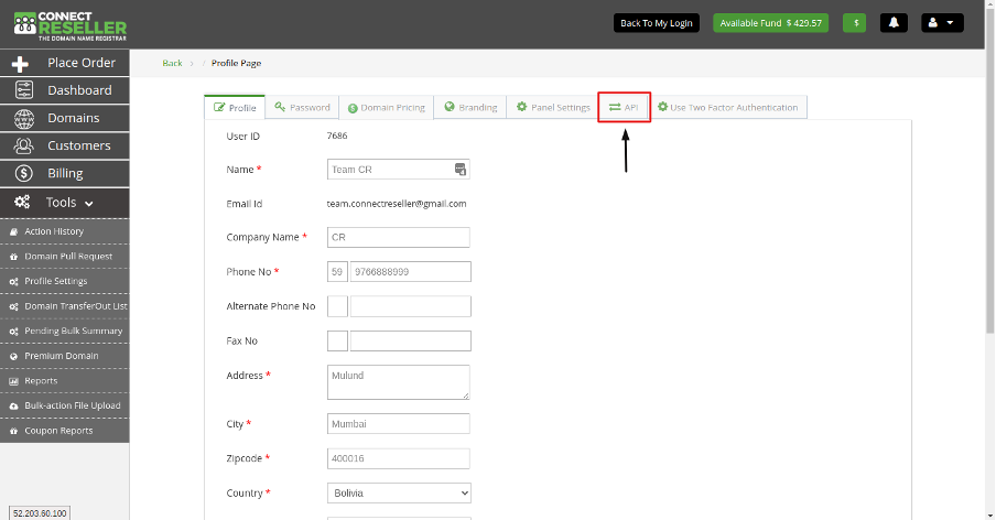 How to create/generate API key