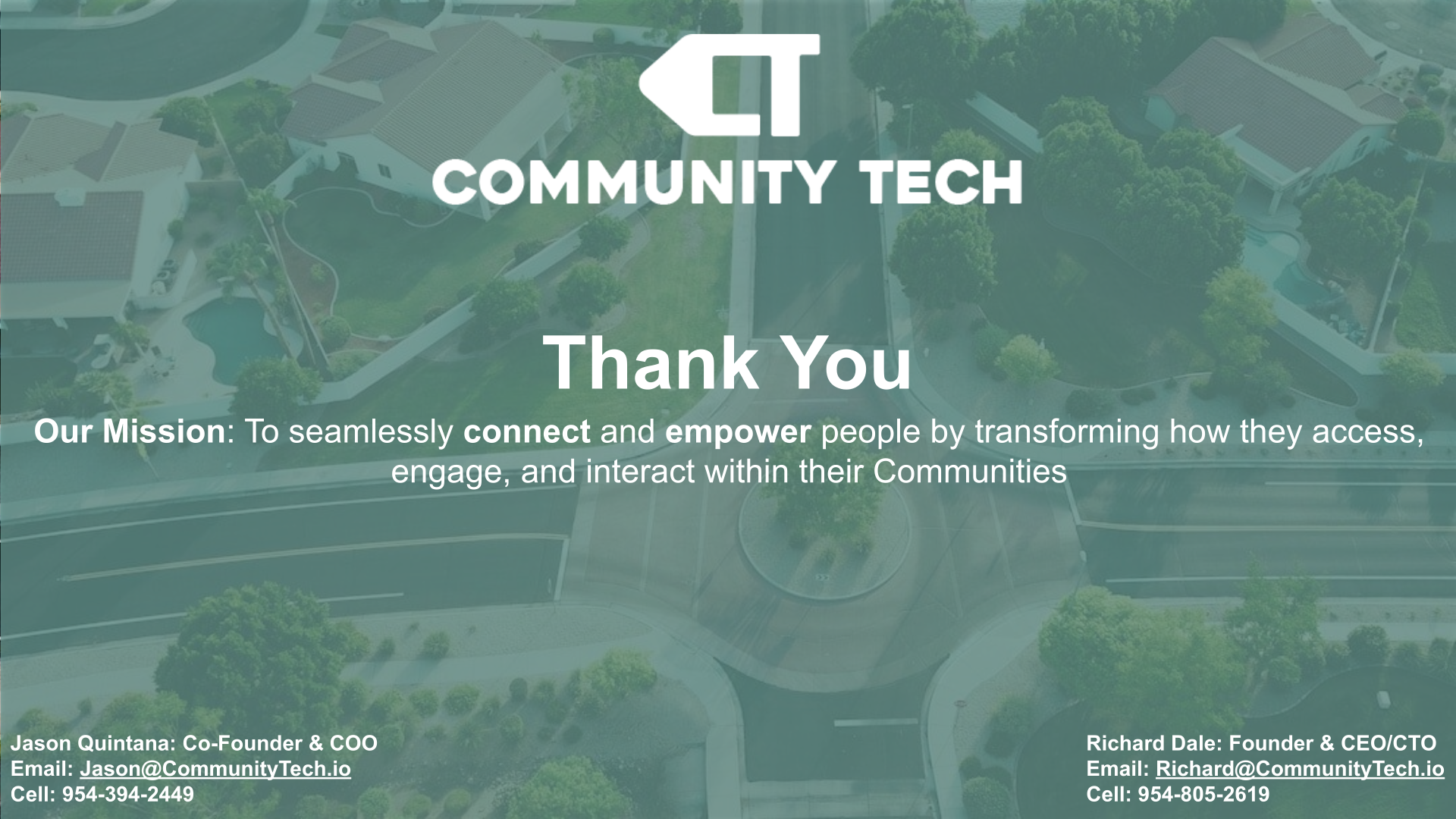 Thank You. Community Tech mission and contact information.