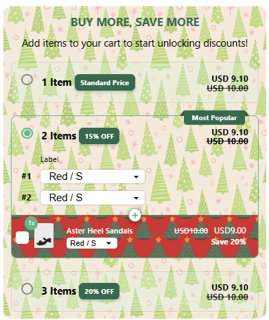 Edit Quantity Breaks offers