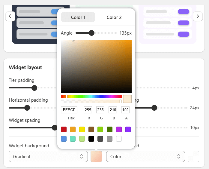 Edit Quantity Breaks offers - Design settings
