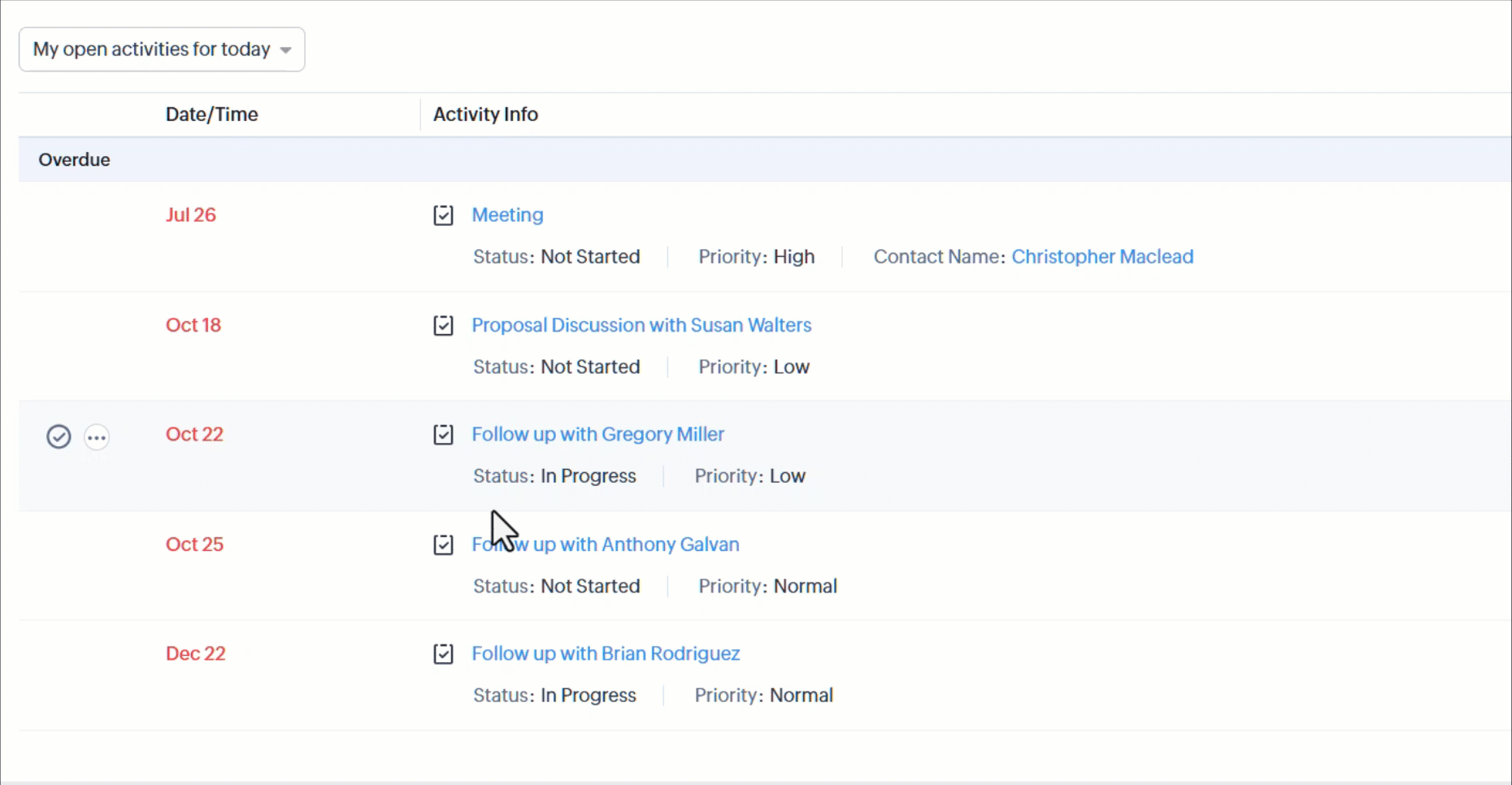 For example, Alex is going through his list of tasks. He's zoomed into that particular section of the home page. The screen flashes twice to let him know that he's received a notification.