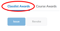 a screenshot of classlist awards