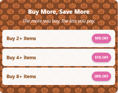 Edit Quantity Discount & Volume Discount - Design Config - Widget background pattern