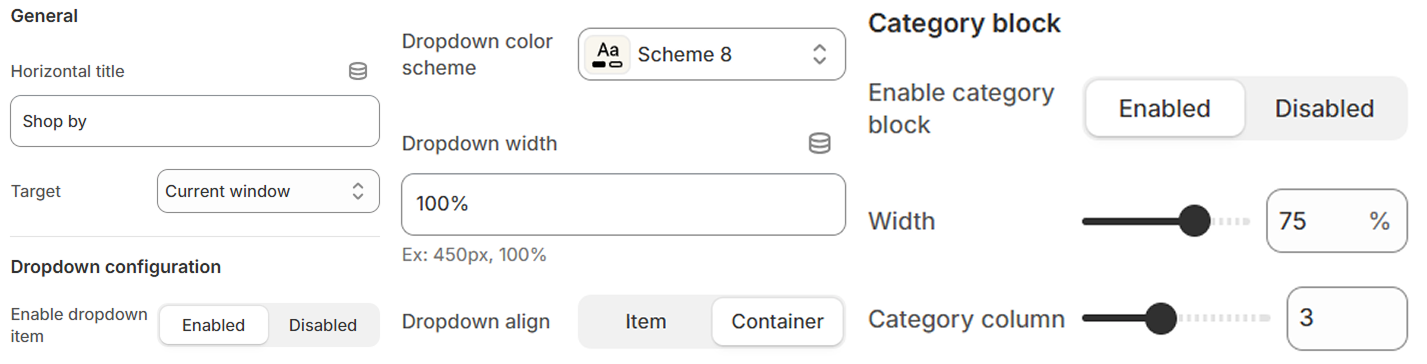 Docket Preset of Azzel Theme - Header config