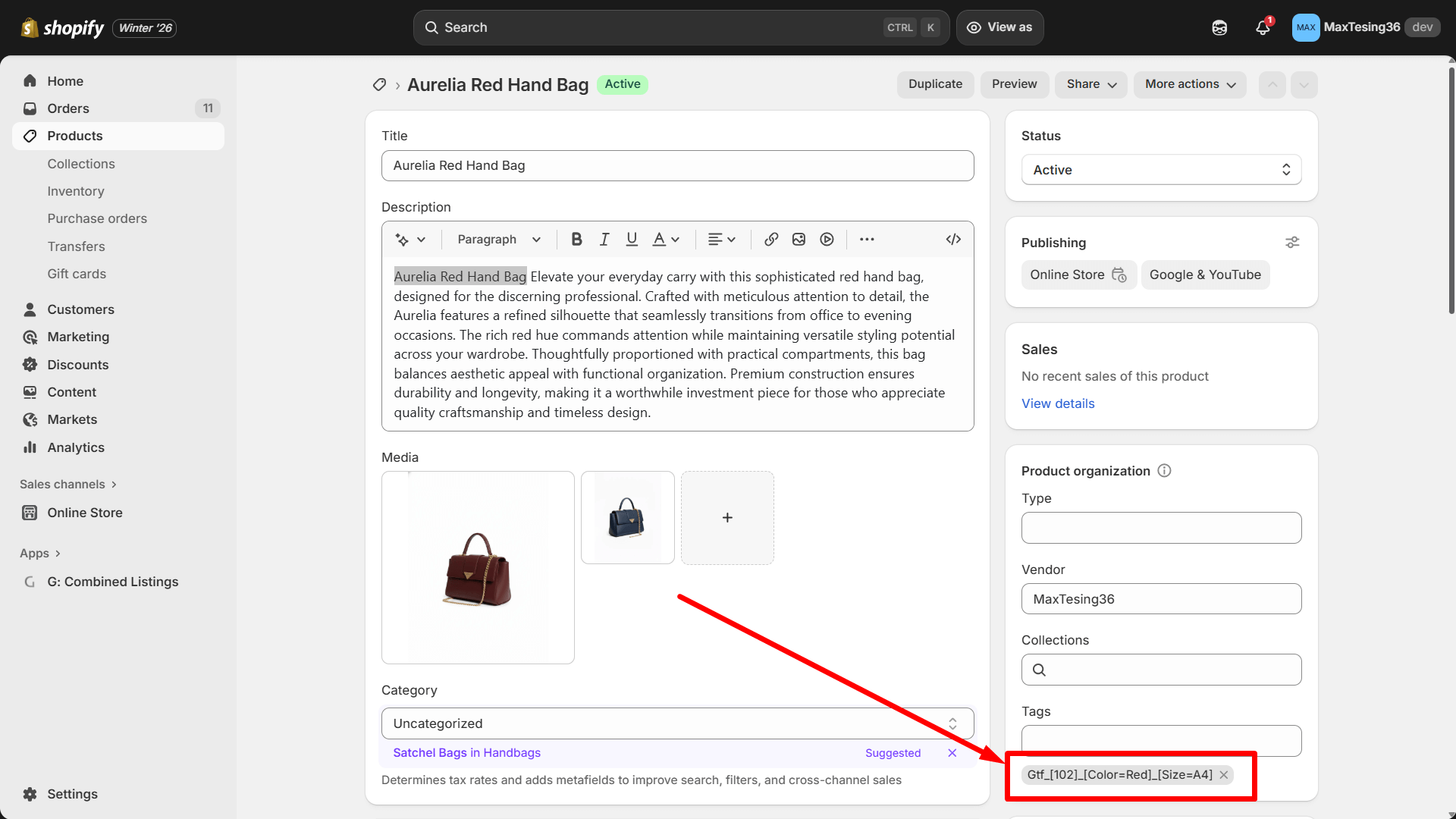 Prepare Products with Tags