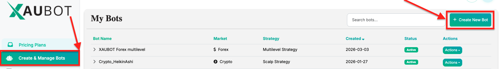 create your scalp bot