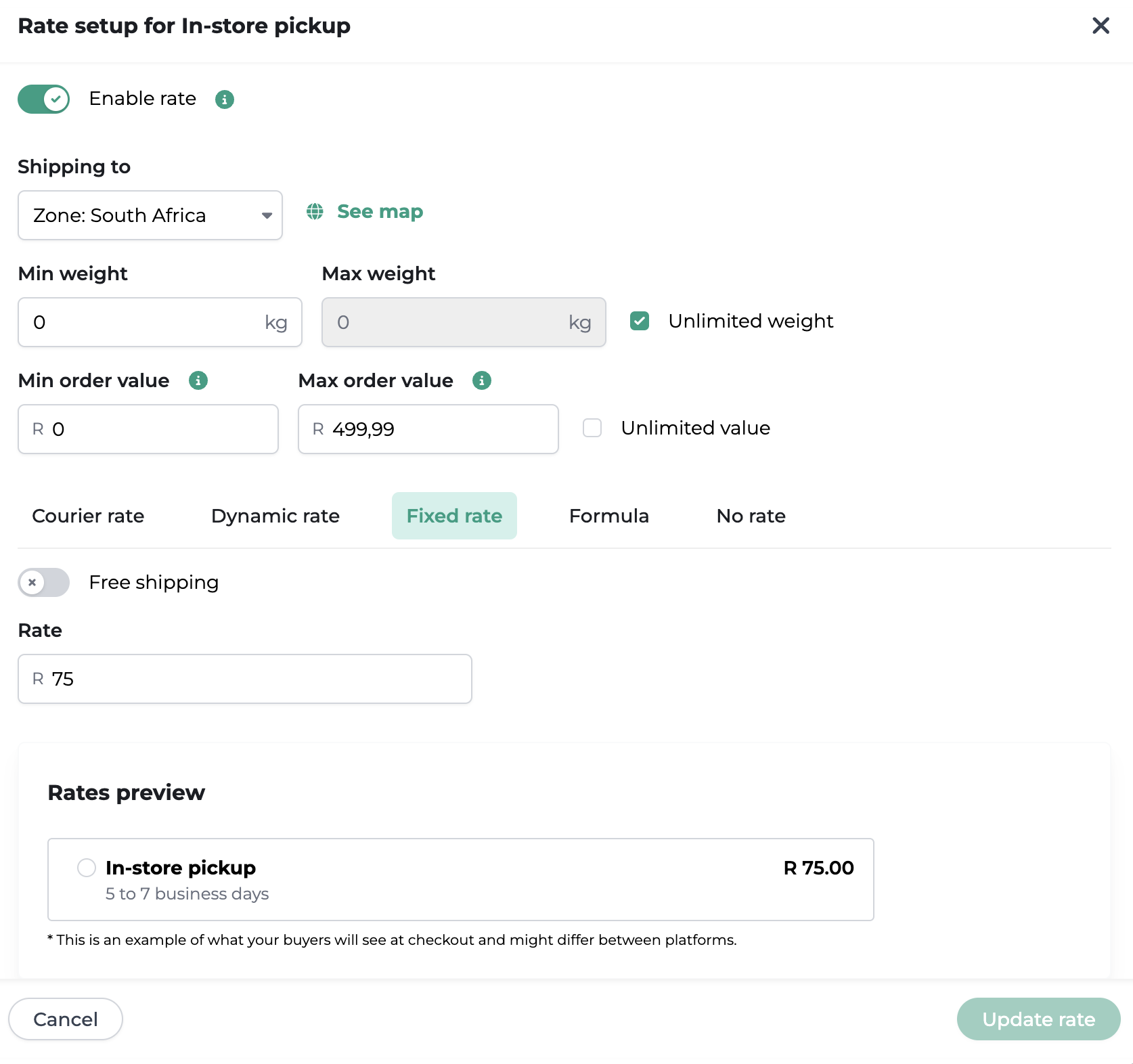 Store collection configuration in Bob Go
