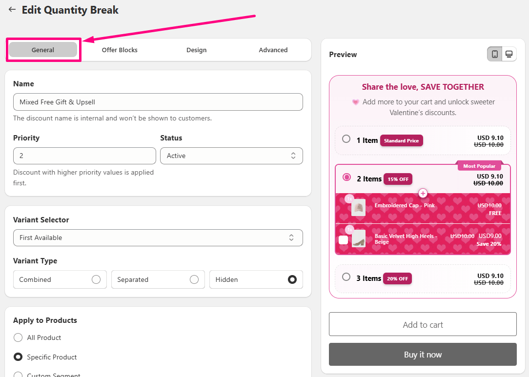 1. General configuration
