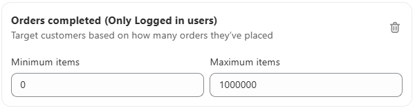 Orders completed (Only Logged in users)
