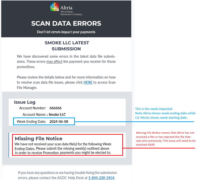 Altria Missing File Notice