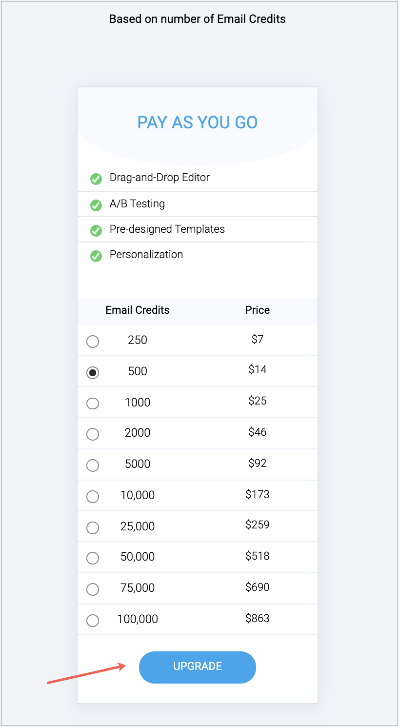choose pay-as-you-go plan
