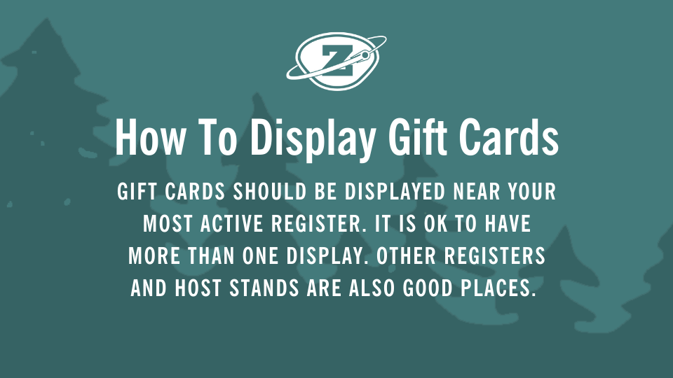 How to set up gift card displays (instore)