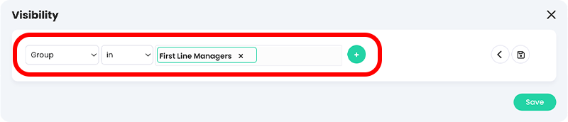 Banner widget visibility options for making the banner only visible to certain users
