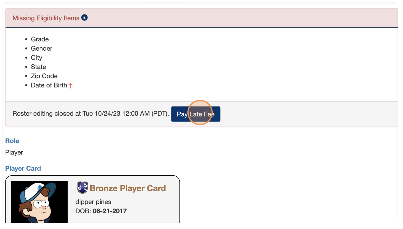 How to Pay Late Fee and Complete Eligibility
