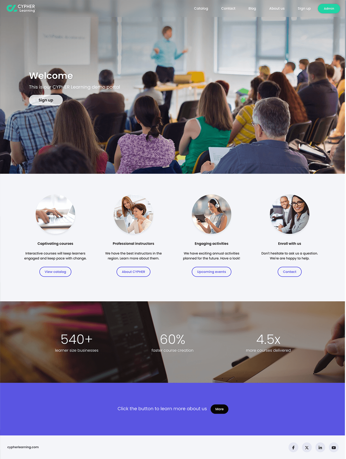 Example of a well designed visitor view portal
