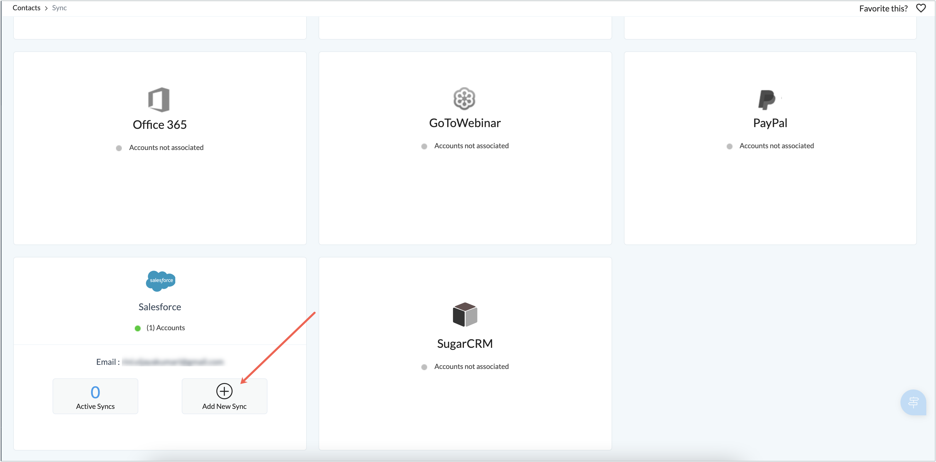 salesforce add new sync