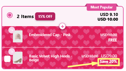 Edit Quantity Breaks offers